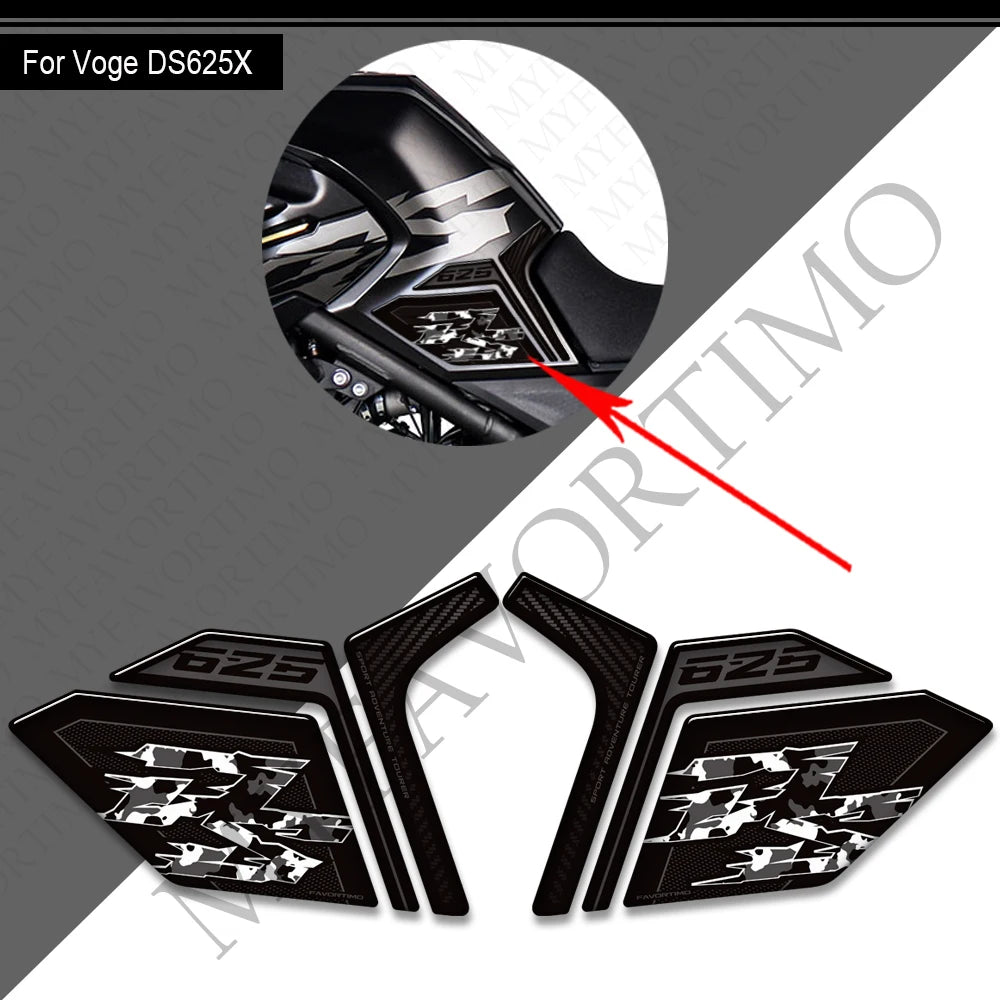 3D Tank Pad & Protection Sticker Kit for VOGE DS625X Adventure (2025)