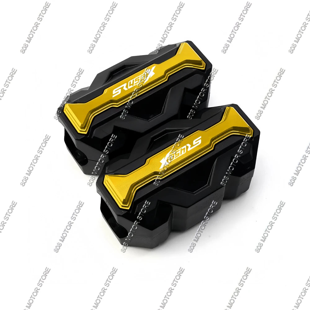 Gold SR450X crash bar protector blocks