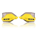 Yellow SR450X handguards with brown tinted shields