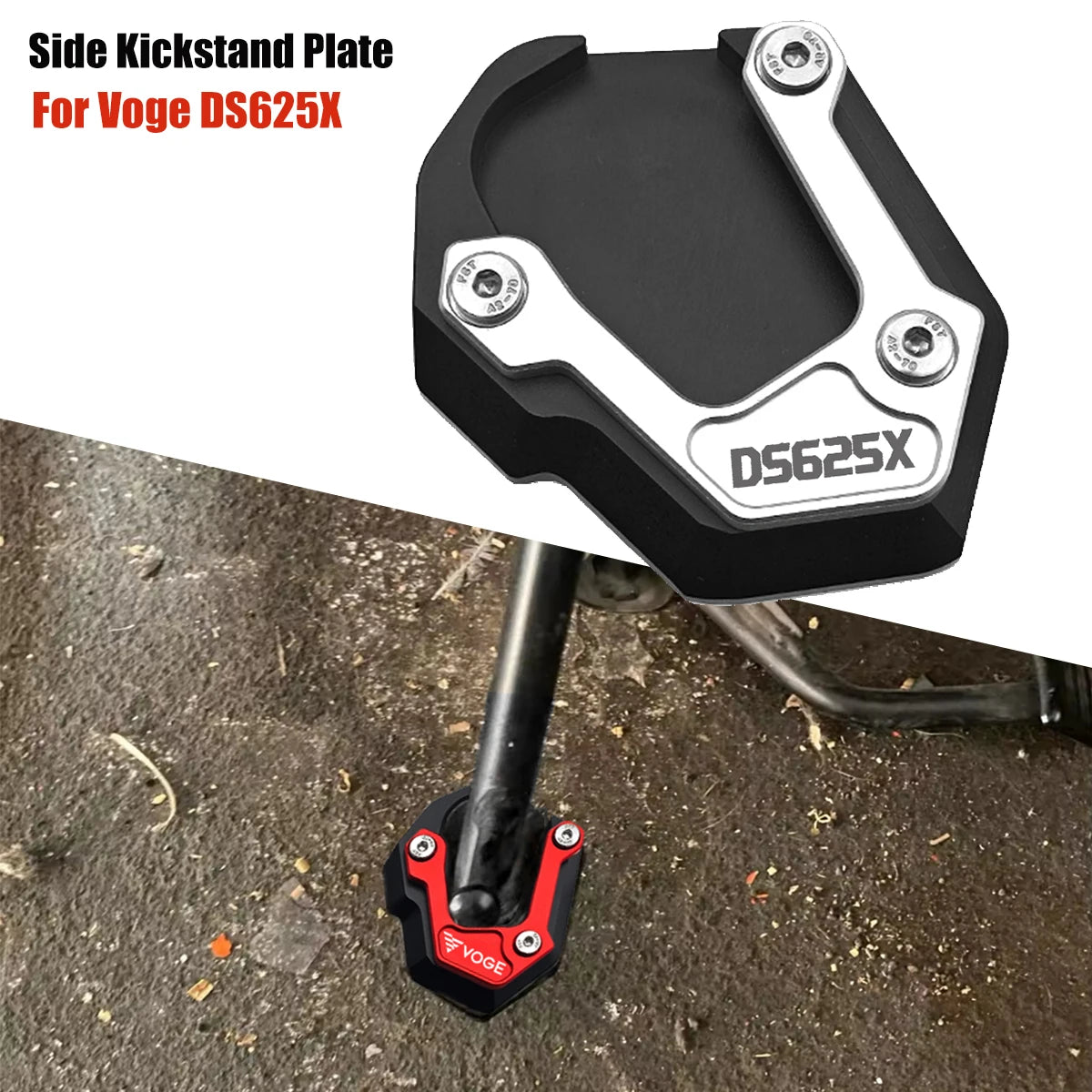 Side Stand Enlarger Plate for VOGE DS625X / DS525X / DSX625 / DSX525 (2023–2025)