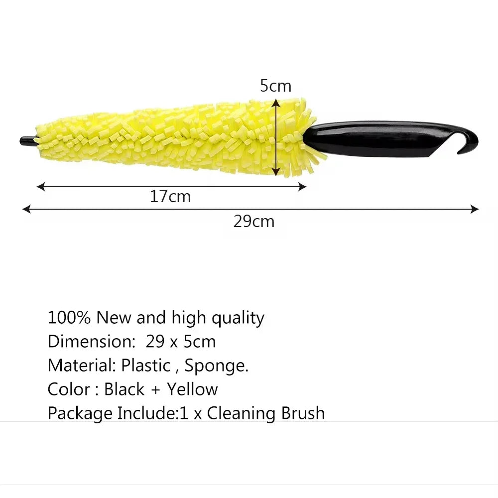 29cm Motorcycle Wheel & Rim Sponge Cleaning Brush