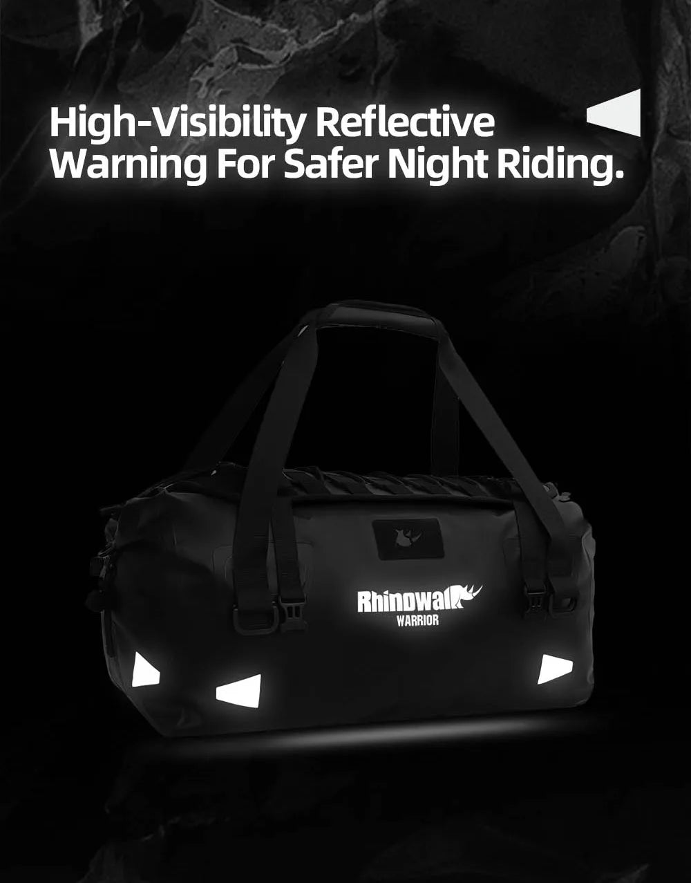 Rhinowalk Waterproof Motorcycle Tail Dry Bag - Modular 20L to 65L Rear Luggage