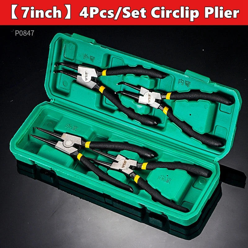 4-Piece Internal & External Circlip Pliers Set