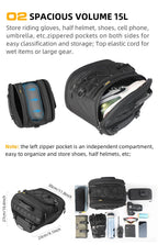 Rhinowalk 15L Motorcycle Tunnel Bag – Waterproof Scooter & Tail Seat Bag with Rain Cover