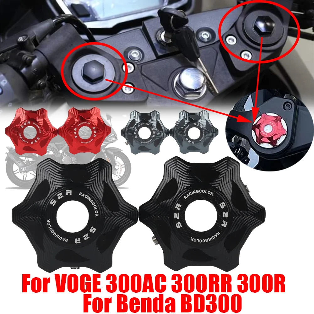 VOGE 300AC / 300RR / 300R Front Shock Absorber Screw Cover Caps