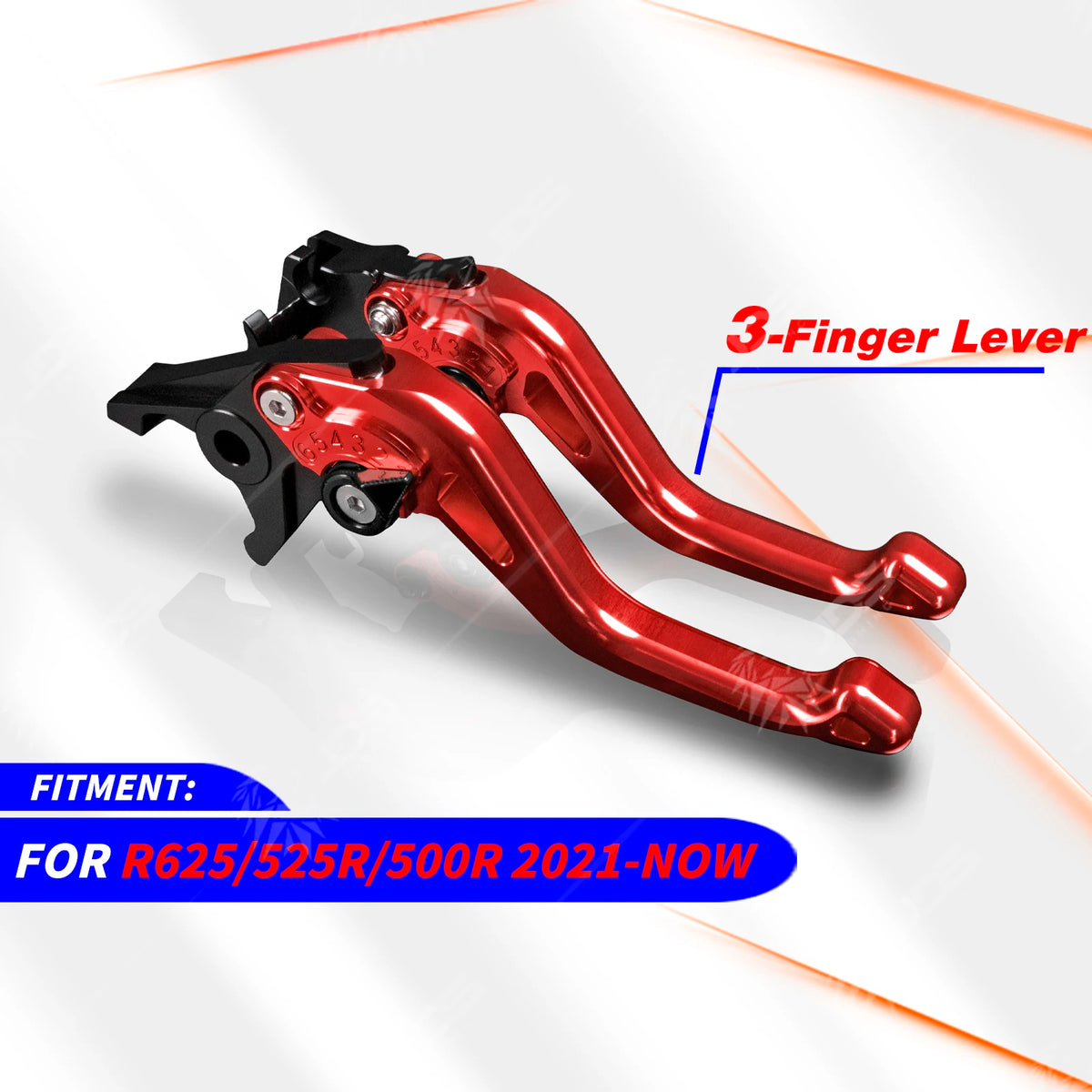 Red short lever set with red adjusters, VOGE R625 fitment