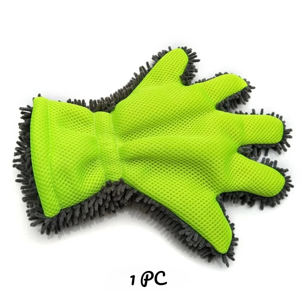 Soft Microfiber 5-Finger Motorcycle Wash Mitt