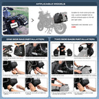 40L Quick Release Motorcycle Saddle Bags with Waterproof Inner Liners Universal