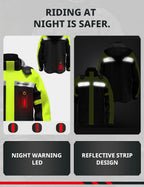 LED Reflective Waterproof Motorcycle Rain Suit Jacket & Pants
