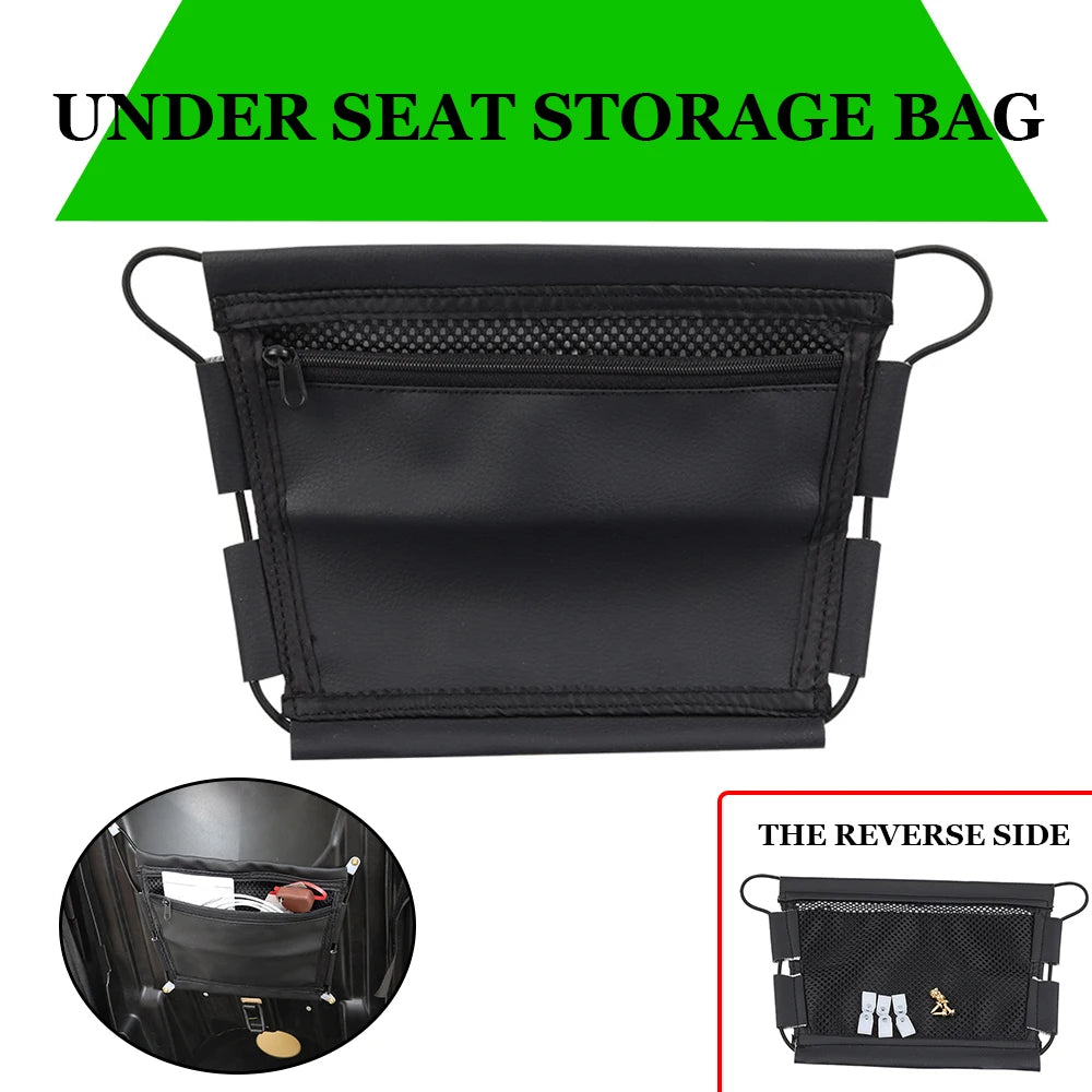 Organizador universal para guardar objetos debajo del asiento de un scooter