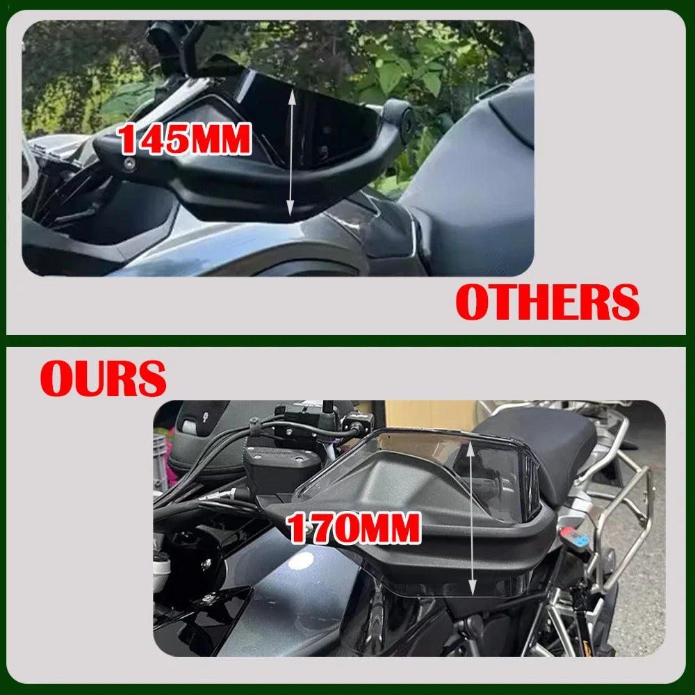 Taller 170 mm handguard compared with 145 mm others