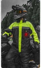 LED Reflective Waterproof Motorcycle Rain Suit Jacket & Pants