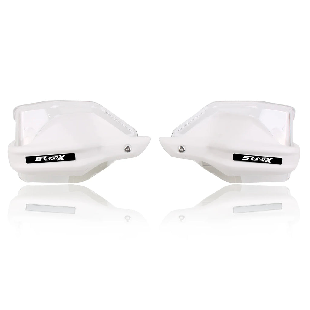 White SR450X handguards with clear shields