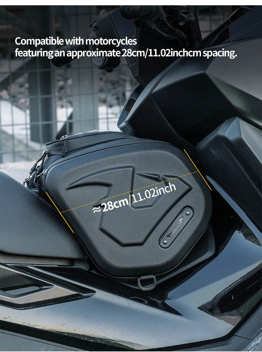 Borsa Tunnel Rigida per Scooter Voge Sfida SR250GT / SR4 MAX 16L con Copertura Antipioggia
