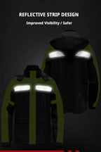 LED Reflective Waterproof Motorcycle Rain Suit Jacket & Pants