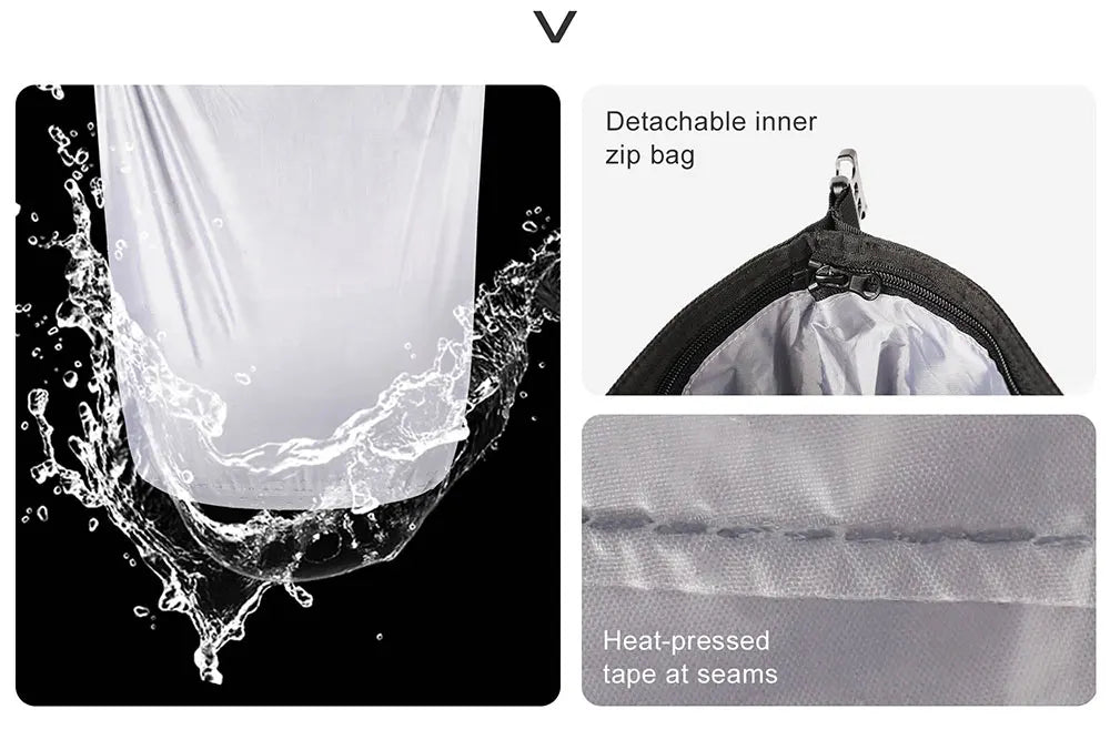 40L Quick Release Motorcycle Saddle Bags with Waterproof Inner Liners Universal