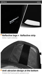 Rhinowalk 15L Motorcycle Tunnel Bag – Waterproof Scooter & Tail Seat Bag with Rain Cover