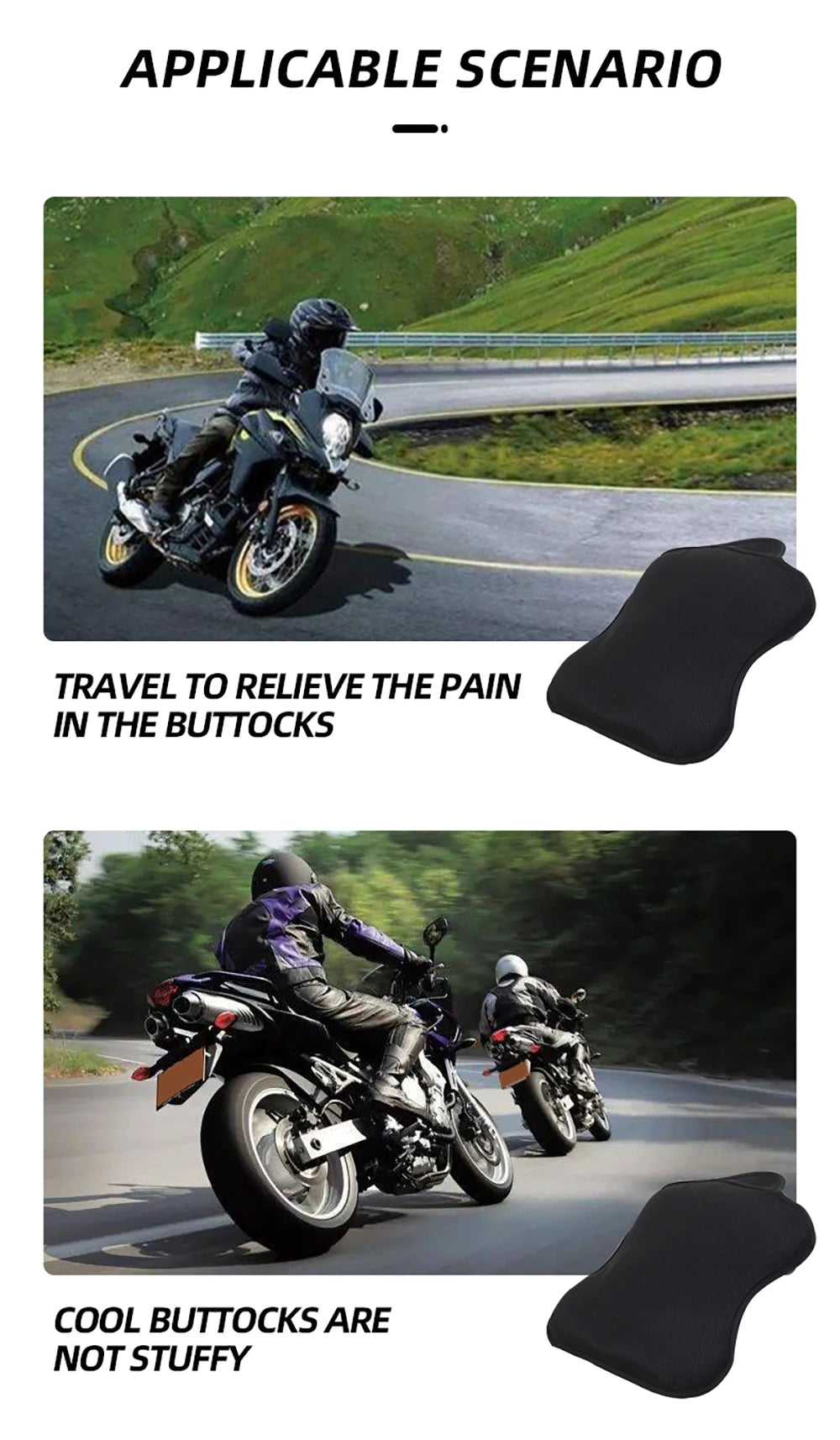 Breathable Gel Seat Cushion for VOGE 300 Rally / 300GY