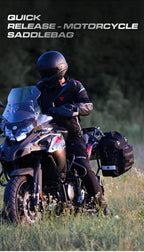 40L Quick Release Motorcycle Saddle Bags with Waterproof Inner Liners Universal