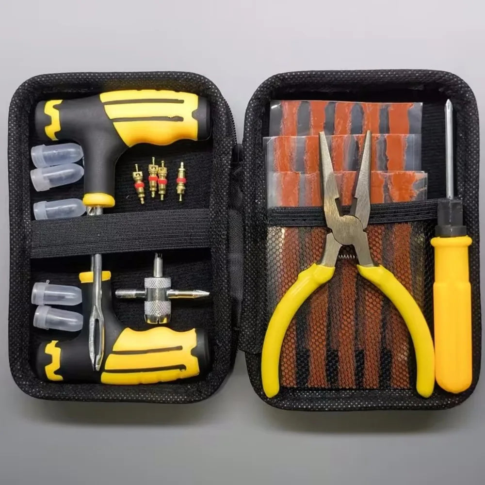 Universal Tubeless Tyre Emergency Repair Kit with Storage Case