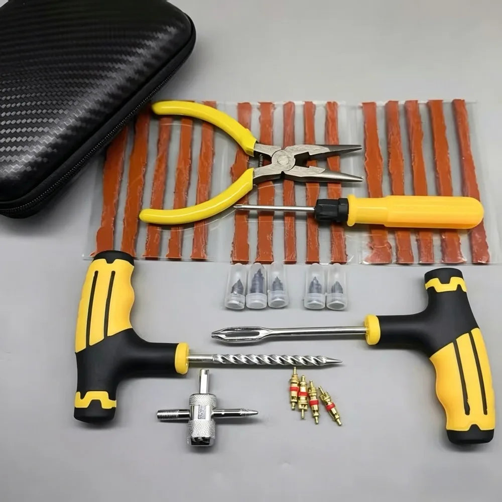 Universal Tubeless Tyre Emergency Repair Kit with Storage Case