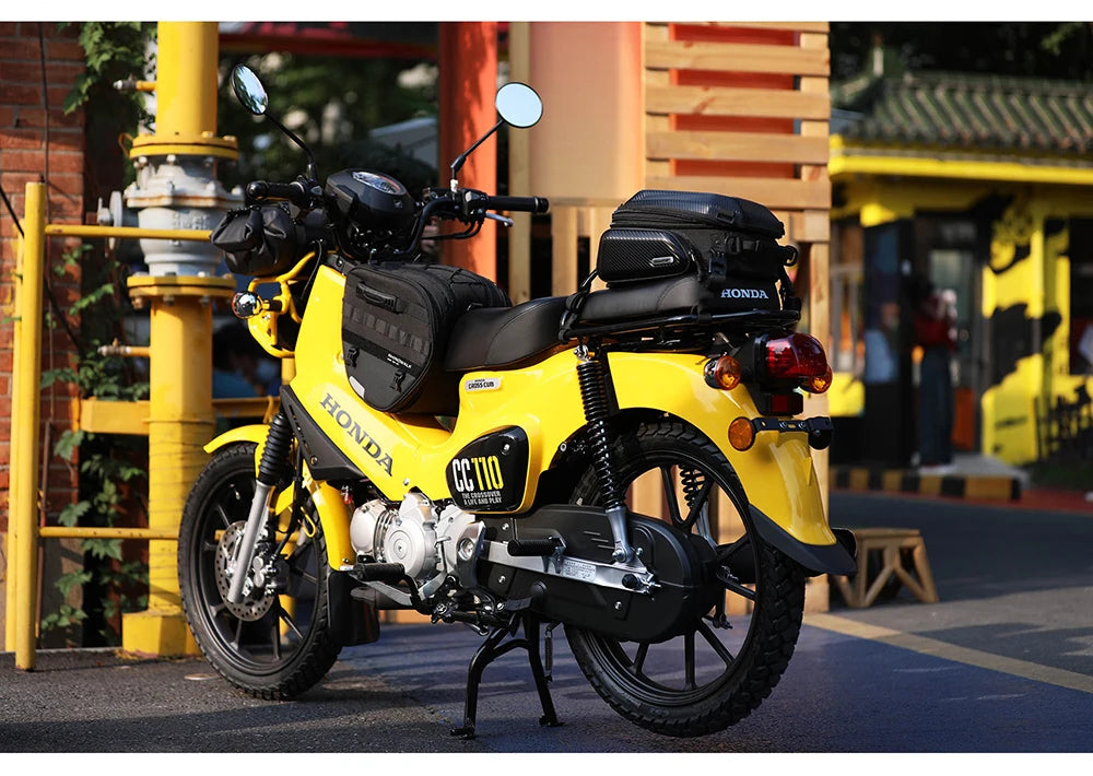 Rhinowalk 15L Motorcycle Tunnel Bag – Waterproof Scooter & Tail Seat Bag with Rain Cover