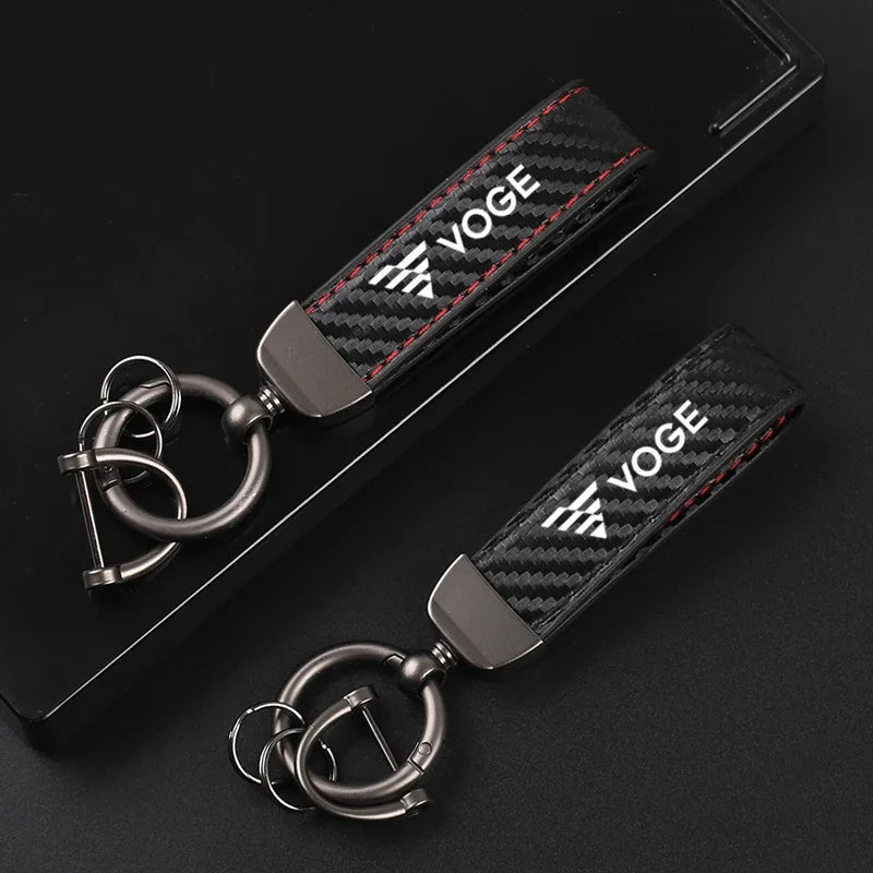 Carbon Fiber Motorcycle Keychain for VOGE – Premium Key Ring