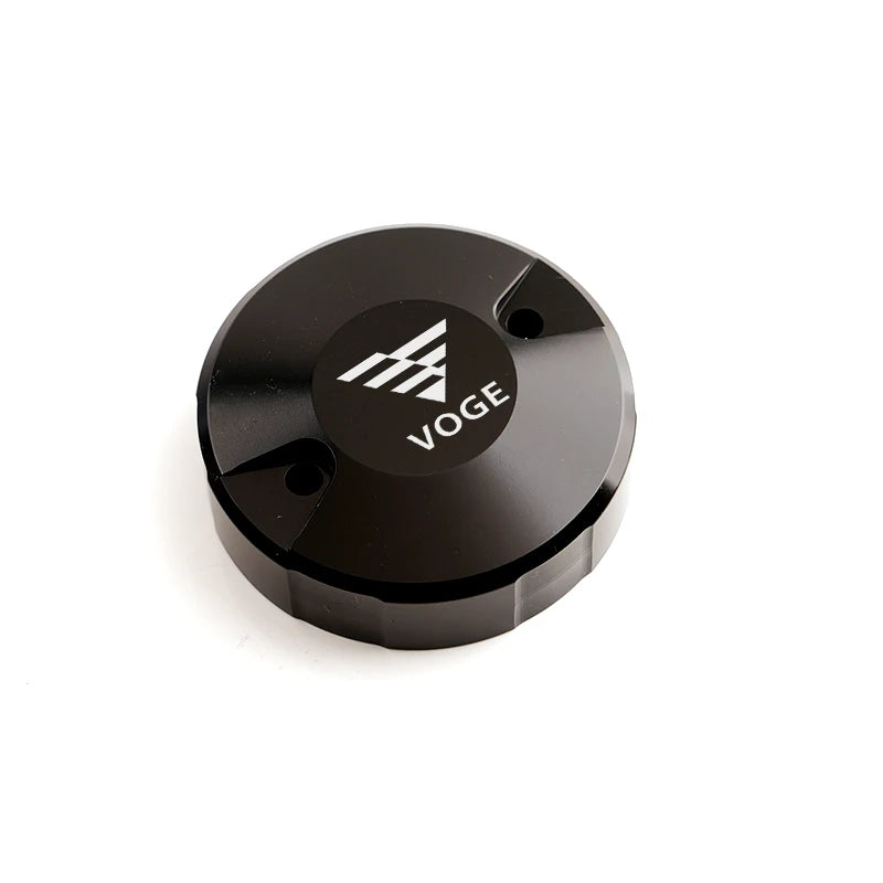 Black VOGE brake fluid reservoir cover