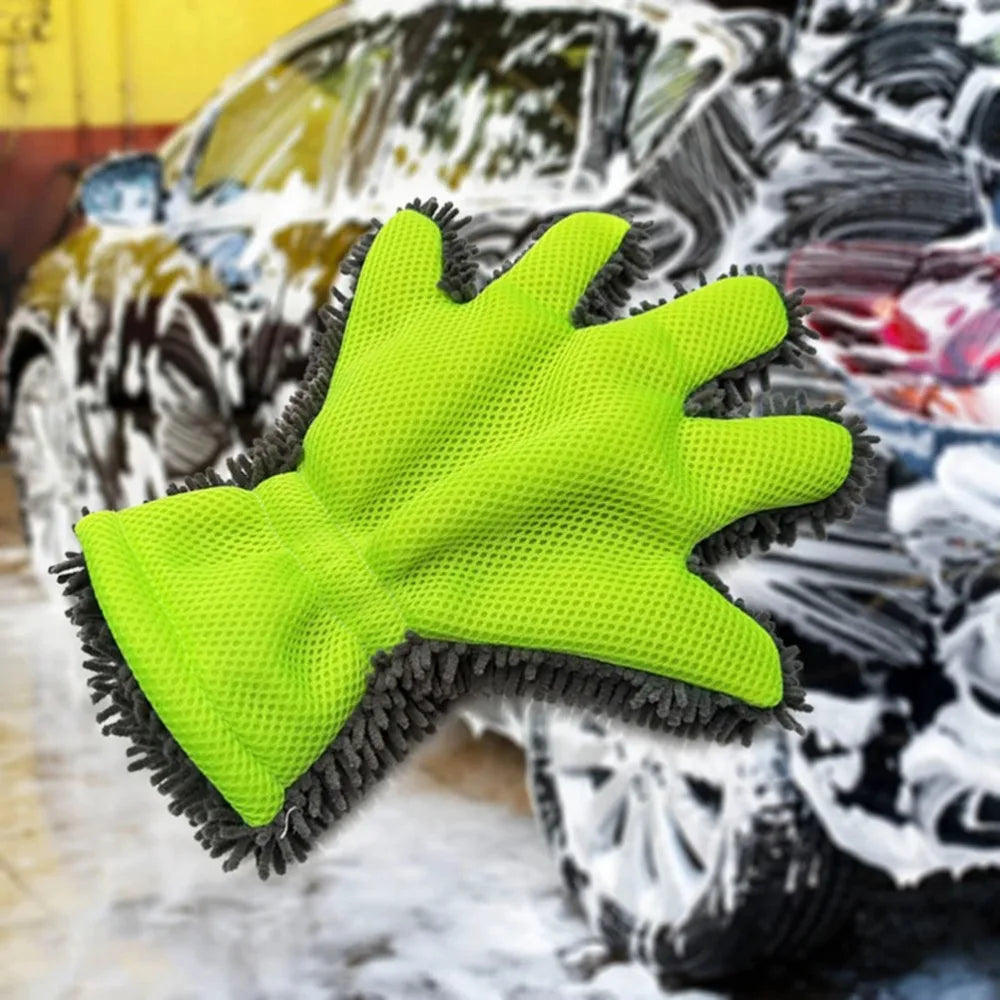 Soft Microfiber 5-Finger Motorcycle Wash Mitt