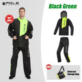 POLE Waterproof Reflective Motorcycle Rain Suit Jacket & Pants Set