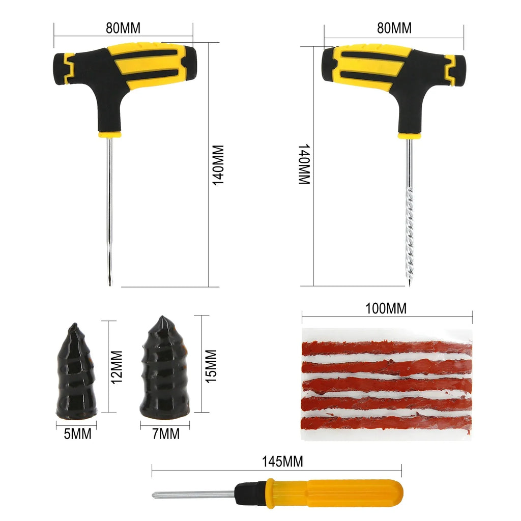 Universal Tubeless Tyre Emergency Repair Kit with EVA Case