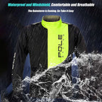 POLE Waterproof Reflective Motorcycle Rain Suit Jacket & Pants Set