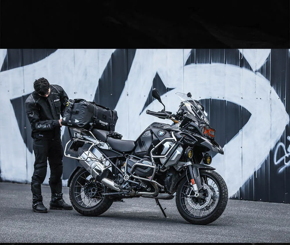 Rhinowalk Waterproof Motorcycle Tail Dry Bag - Modular 20L to 65L Rear Luggage