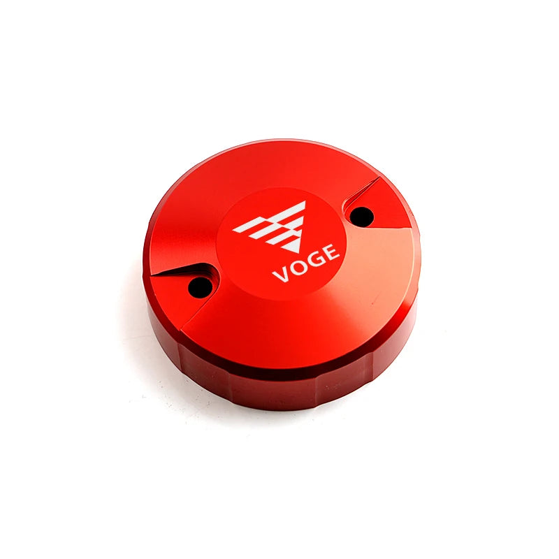 Red VOGE brake fluid reservoir cover