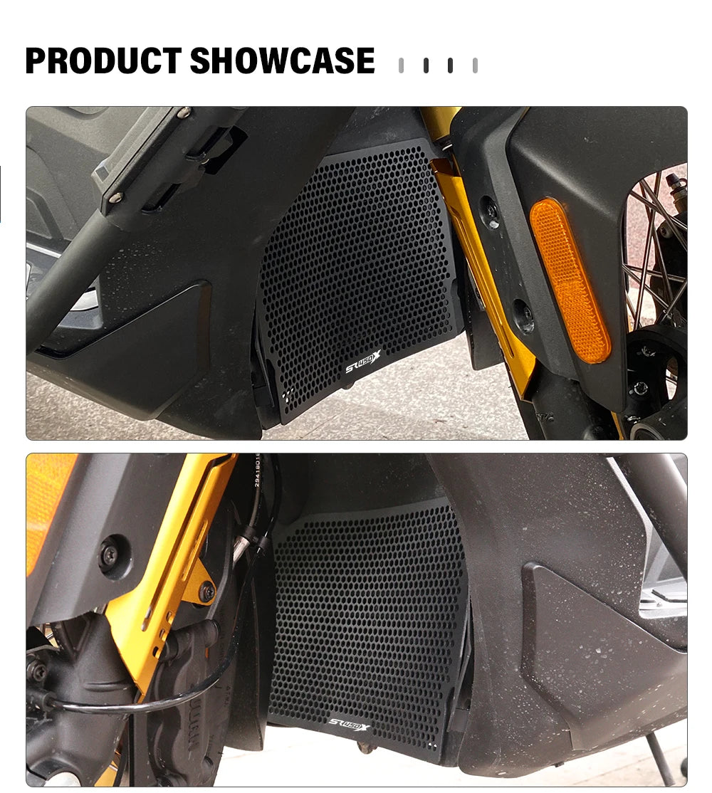 Radiator guard product showcase on SR450X
