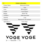 VOGE Motorcycle Vinyl Stickers & Decals