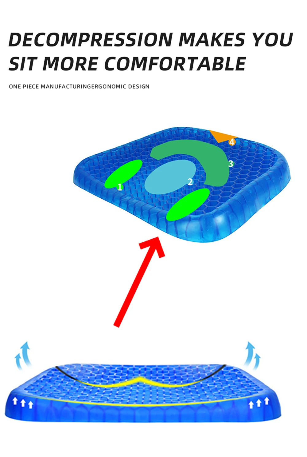 Breathable Gel Seat Cushion for VOGE 300 Rally / 300GY