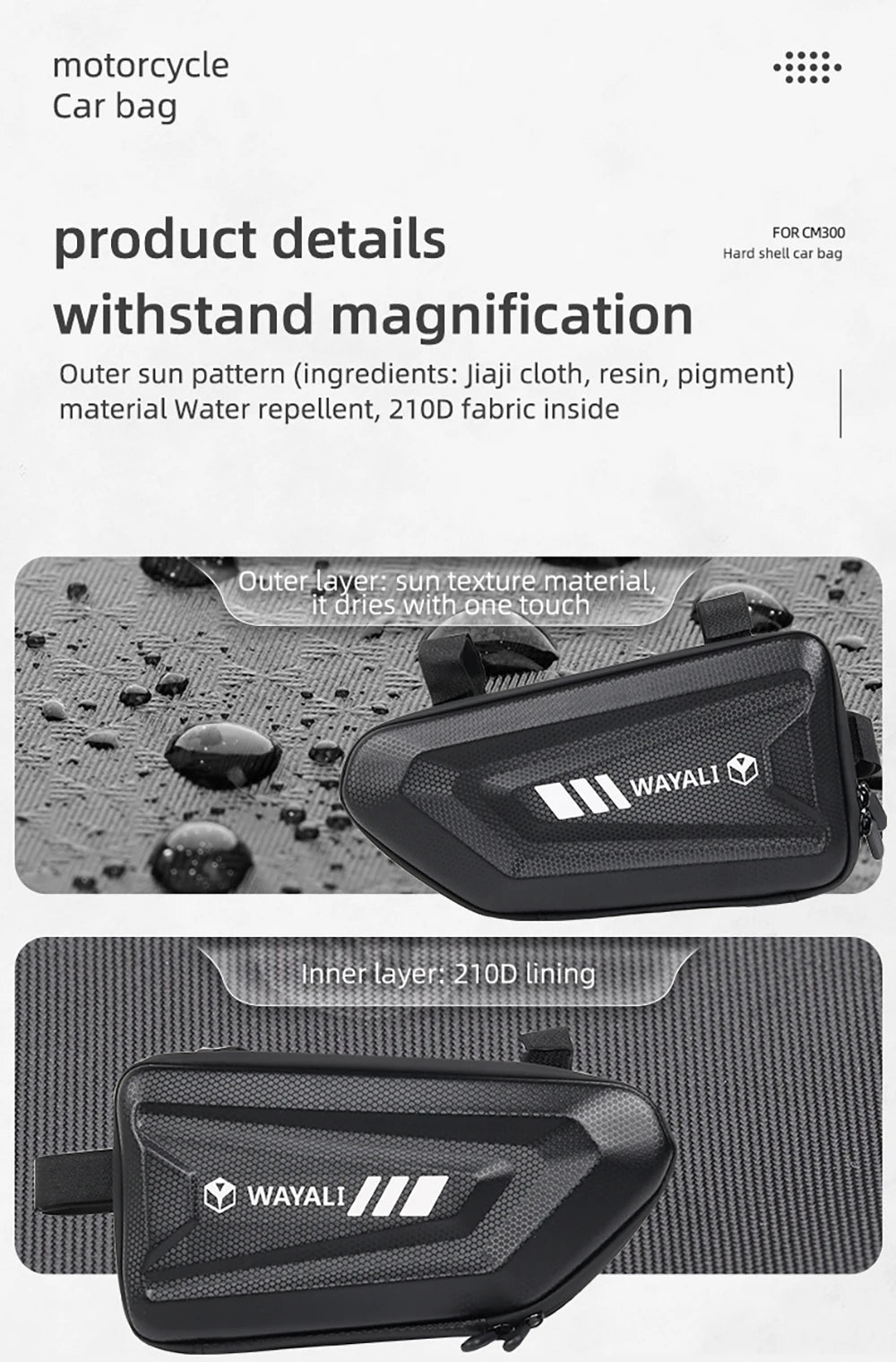 Waterproof Side Tool Bag for VOGE 525DS & DS525X / 525DSX Frame Bar Storage