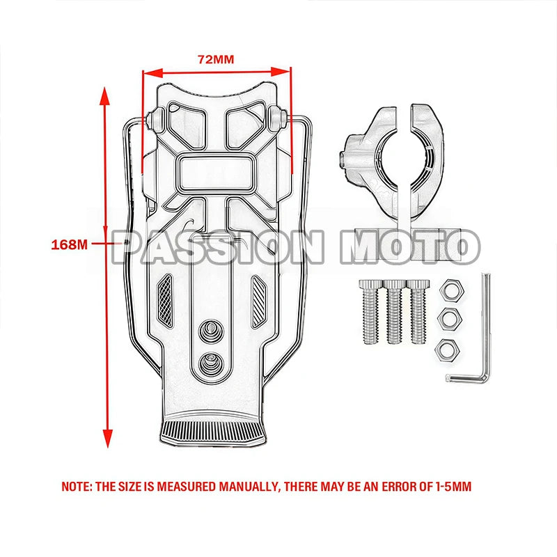 Portabicchieri moto regolabile a 360° per VOGE DS525X / DS625X / DS900X