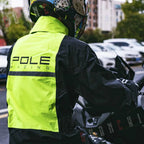 POLE Waterproof Reflective Motorcycle Rain Suit Jacket & Pants Set