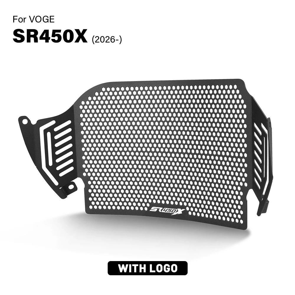 Black SR450X radiator guard with logo