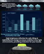 POLE Waterproof Reflective Motorcycle Rain Suit Jacket & Pants Set