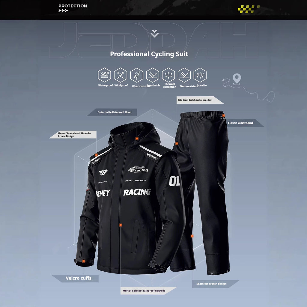 Storm Pro Motorcycle Rain Suit, jacket and pants – product photo 4