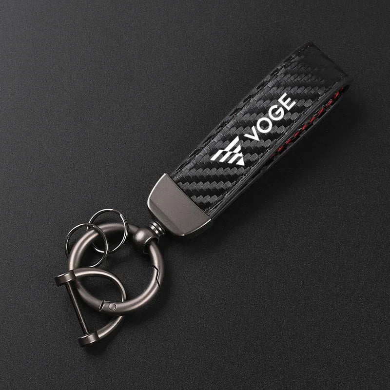 Carbon Fiber Motorcycle Keychain for VOGE – Premium Key Ring