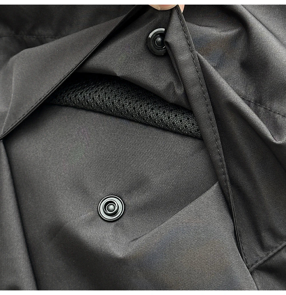 Traje de lluvia para moto reflectante con capucha desmontable, chaqueta y pantalón – foto 19