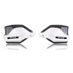 White SR450X handguards with dark smoke shields