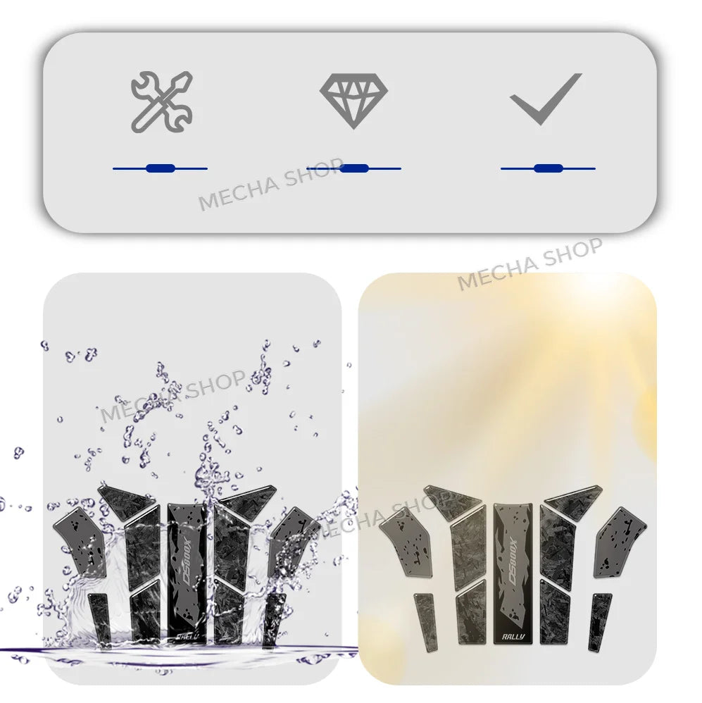 VOGE DS800X Rally 3D Hand Guard Decal Kit (2025–2026)