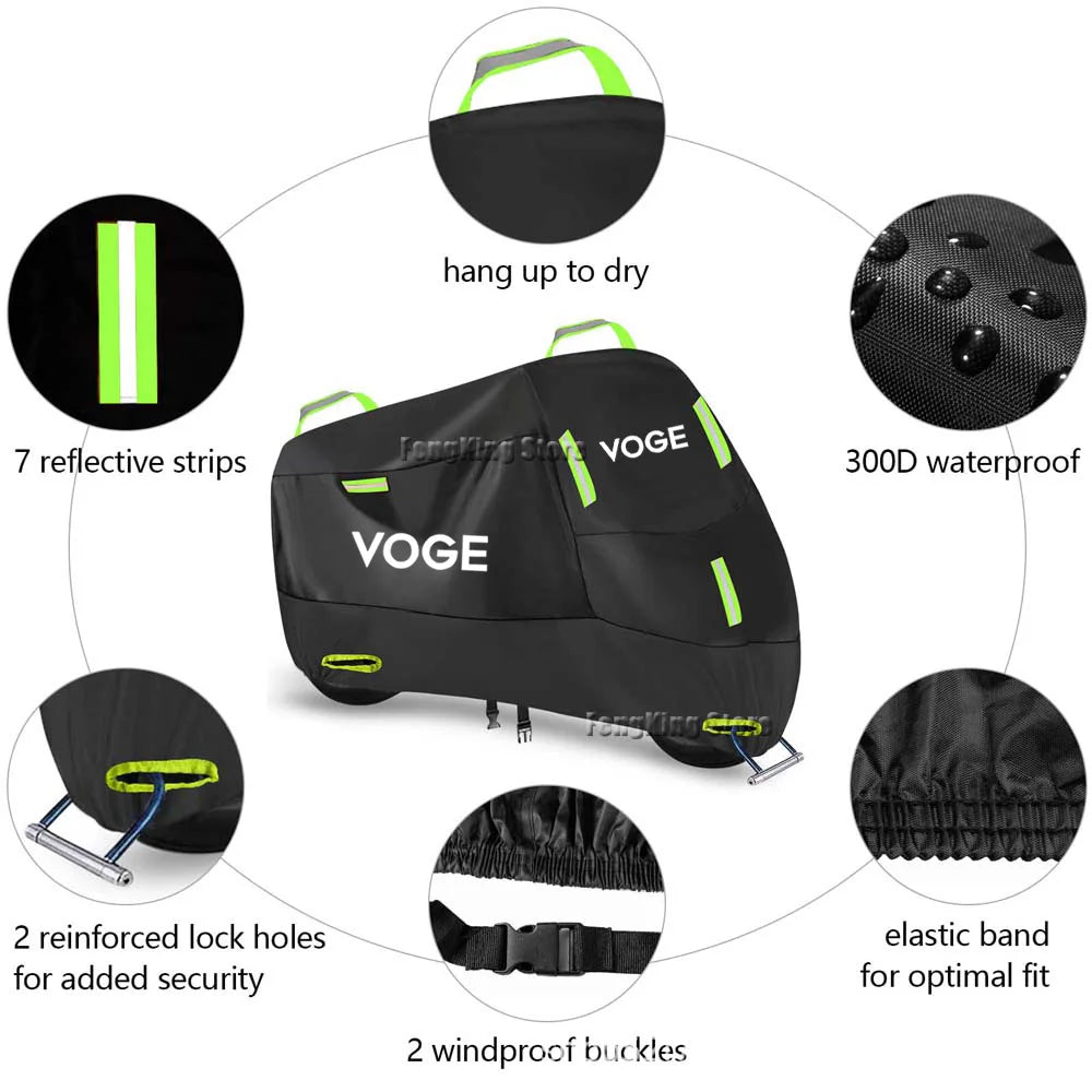 VOGE Motorcycle Cover 300D – Waterproof, UV & Dust Protection