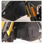 Black radiator guard installed on SR450X