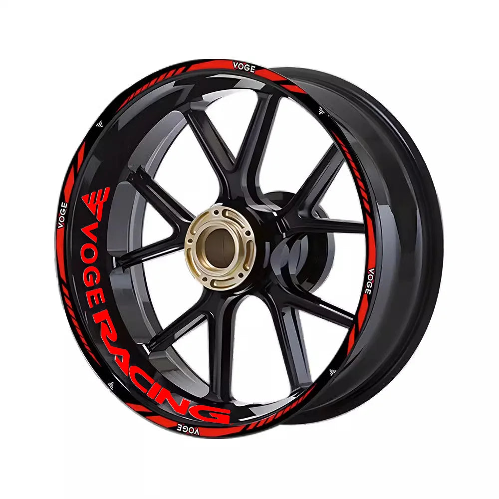 Reflective Wheel Rim Stickers for VOGE Motorcycles – 17” Rim Decal Set (Front & Rear)